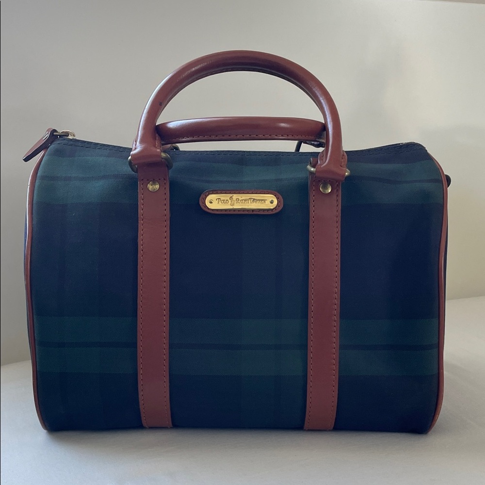 Polo by Ralph Lauren Plaid Green and Brown Hand Bag
